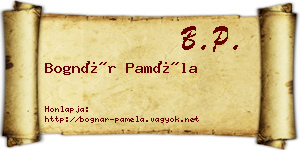 Bognár Paméla névjegykártya
